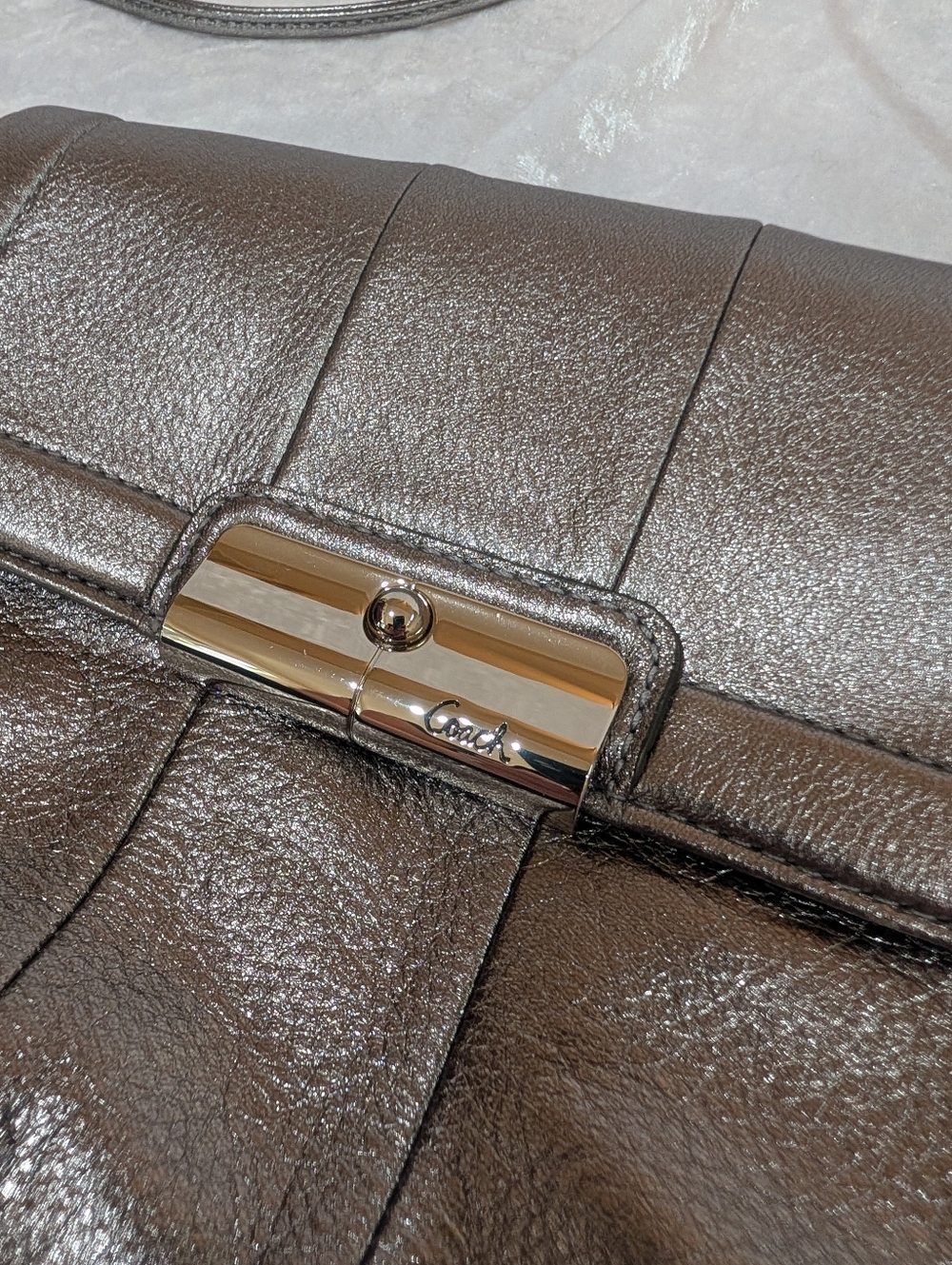 Small Coach Crossbody In Silver - Picture 6 of 8
